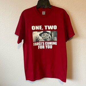 ⚡️Fauci graphic tee Red⚡️